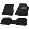 BONFORM Car Mat Straight for 1 Regular Car, Set of 5, Anti-slip Treatment, Comes with Heel Pad, 5 Ten Set, Black 6369-09BK