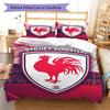 Sydney Roosters Champions Bedding Quilt Set Quilt Cover Pillowcase Home Decoration Birthday Gift (1 * duvet cover + 2 * pillowcase, without core)