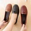 Fashion Soft Leather Round Head Women Casual Flats Ladies Side Zipper Flat Oxford Shoes New Mother Single Shoes Tenis Feminino