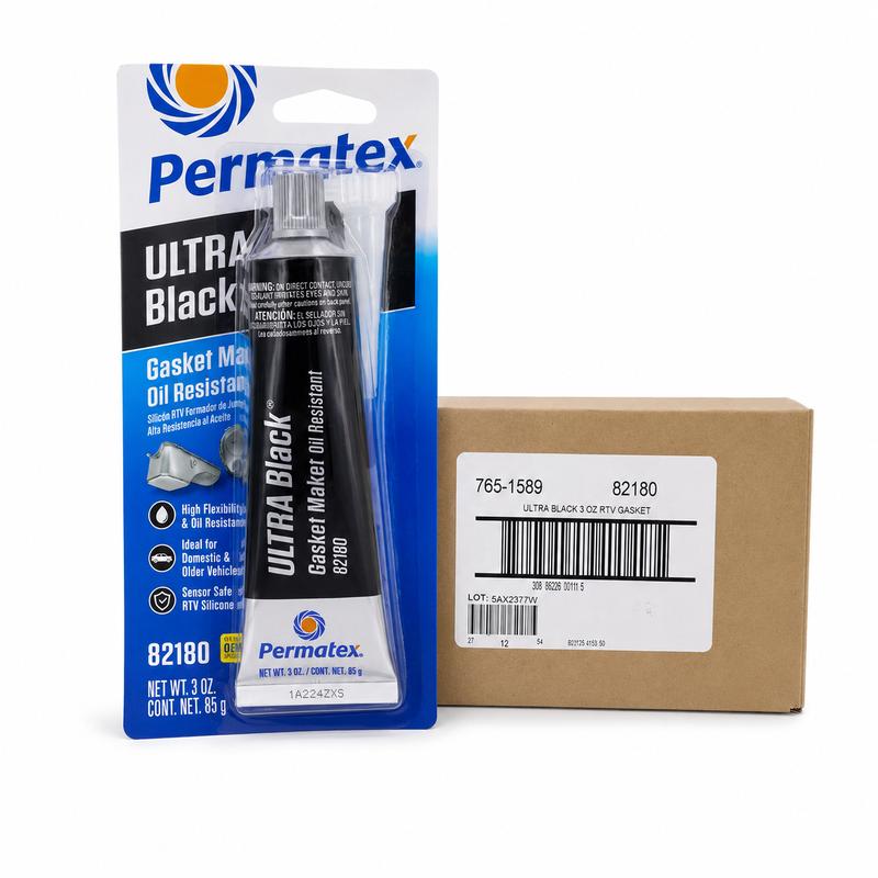 Original Permatex 82180 Ultra Black Gasket Maker RTV Silicone Sealant Sensor Safe Oil Resistant Automotive Glue