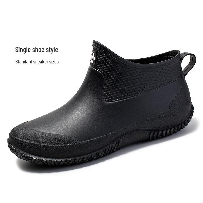 Short Tube Unisex Rain Boots: Lightweight, Waterproof, Low-top Rubber Shoes for Outdoor Use