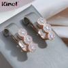 Kinel Zircon Full Paved Luxury Drop Earrings For Women
