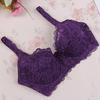 32-40B Women Padded Up Underwear Sexy Embroidery Lace Brassiere Bra