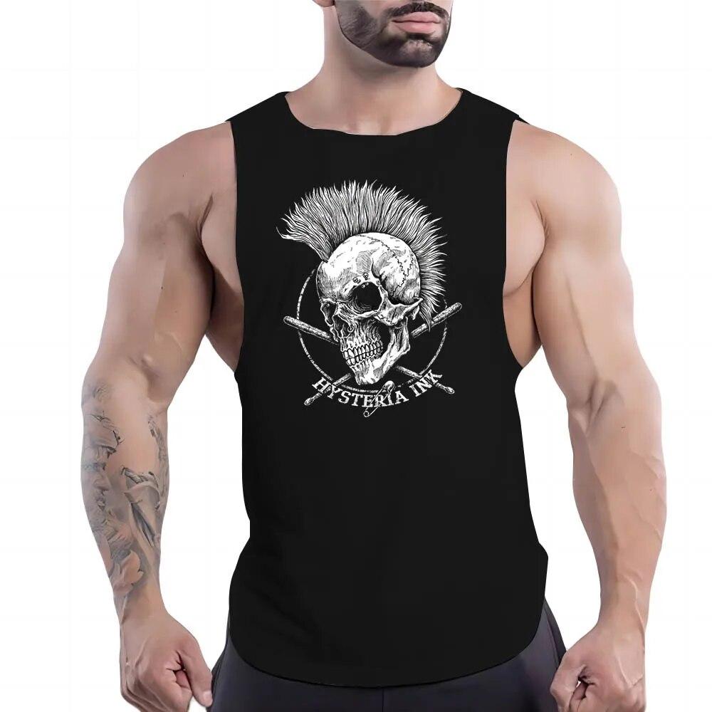 Мужской четырехсезонный повседневный многоцветный жилет без рукавов, повседневная быстросохнущая мужская простая дышащая многоцветная рубашка с героями мультфильмов