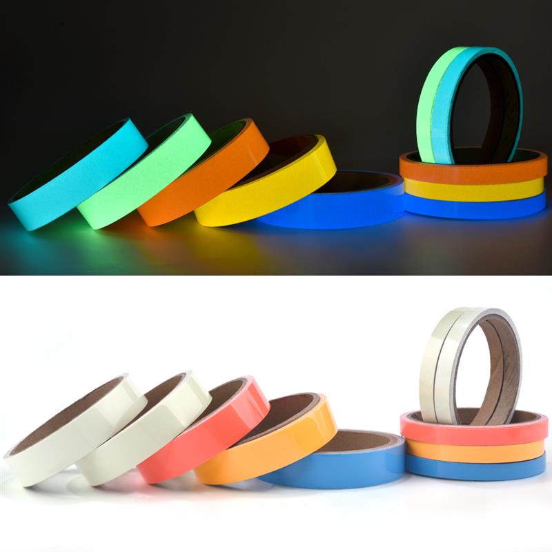 1/2cm Colorful Glow Tape Self-Adhesive Sticker Glow In The Dark Striking Night Warning Luminous Tape DIY Funny Home DecorationPinstriping Tape 3