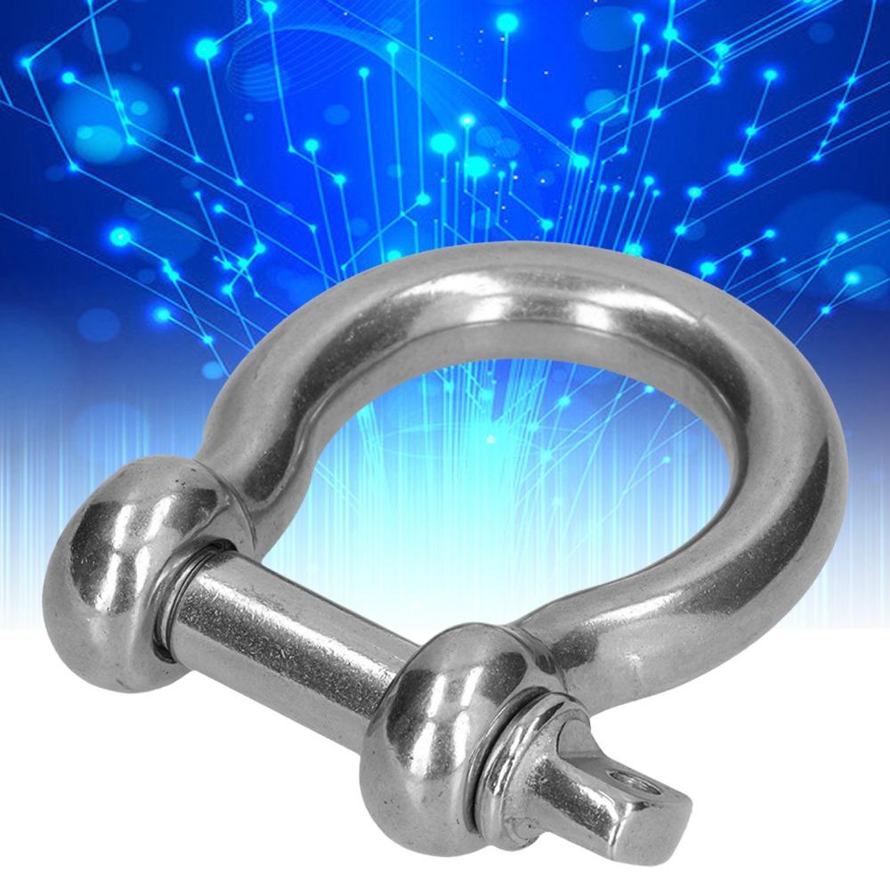 6pcs Heavy Duty Screw Pin Shackle Bow Shape Design Clevis Connector Bow Shackle Industrial Use
