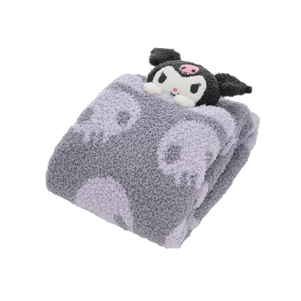Marushin Sanrio Kuromi Suyamoko Kuromi Mascot Cute and Made with Mitt Stylish Winter Product 3805002000 Blanket, Fluffy, Fabric, Item, Number