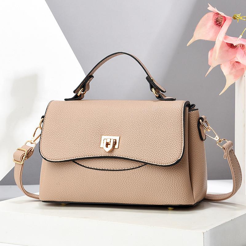 Stylish Pu Mini Square Shoulder Bag For Women With Trendy Crossbody Design In Black Pink And Khaki