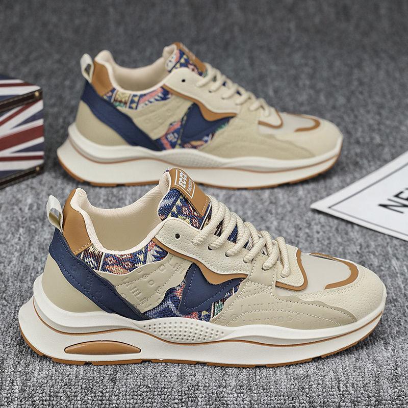 Men's Shoes Autumn and Winter 2024 New Trendy Soft-soled Sports Casual Shoes Men's Thick-soled Heightening Dad Shoes Men's Trend