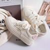 Milk Fufu Women's Shoes 2025 Spring New Thick Baseplate Shoes Sports and Leisure Ins Versatile Little White Shoes