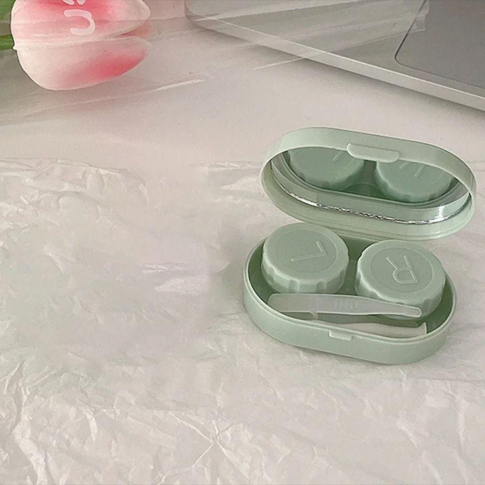 Простая коробка для контактных линз Портативная коробка для ухода за контактными линзами Удобный футляр для контактных линз для студентов