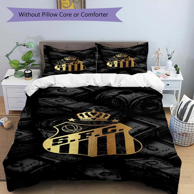 Fc Crest Design Printed Pattern Duvet Cover Set – includes 1 duvet cover and 2 matching pillowcases Bedroom decor Christmas gifts