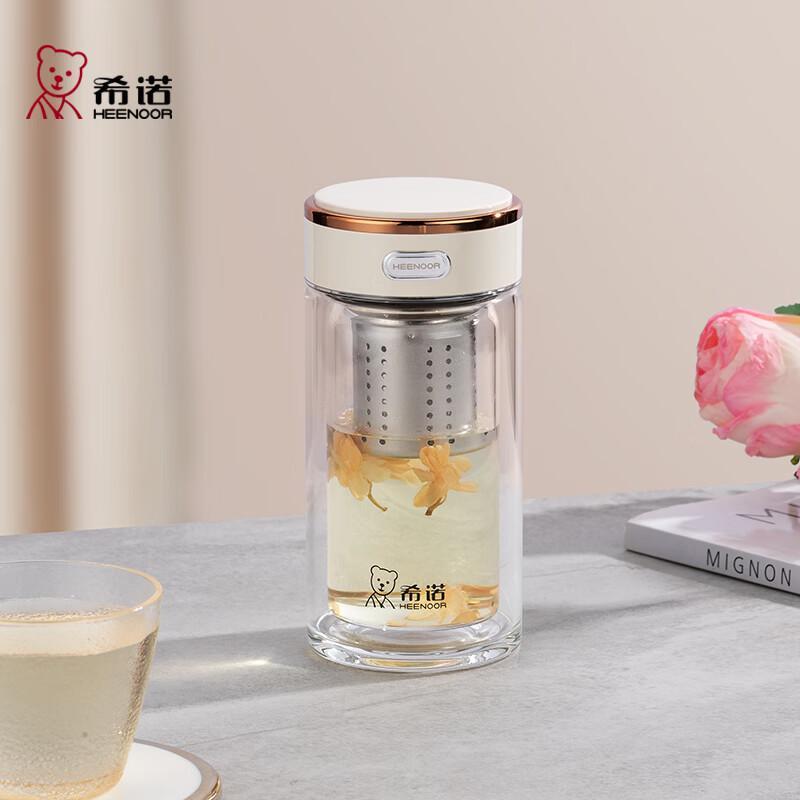 Heenoor XN-602M Antibacterial Double-Layer Glass Cup