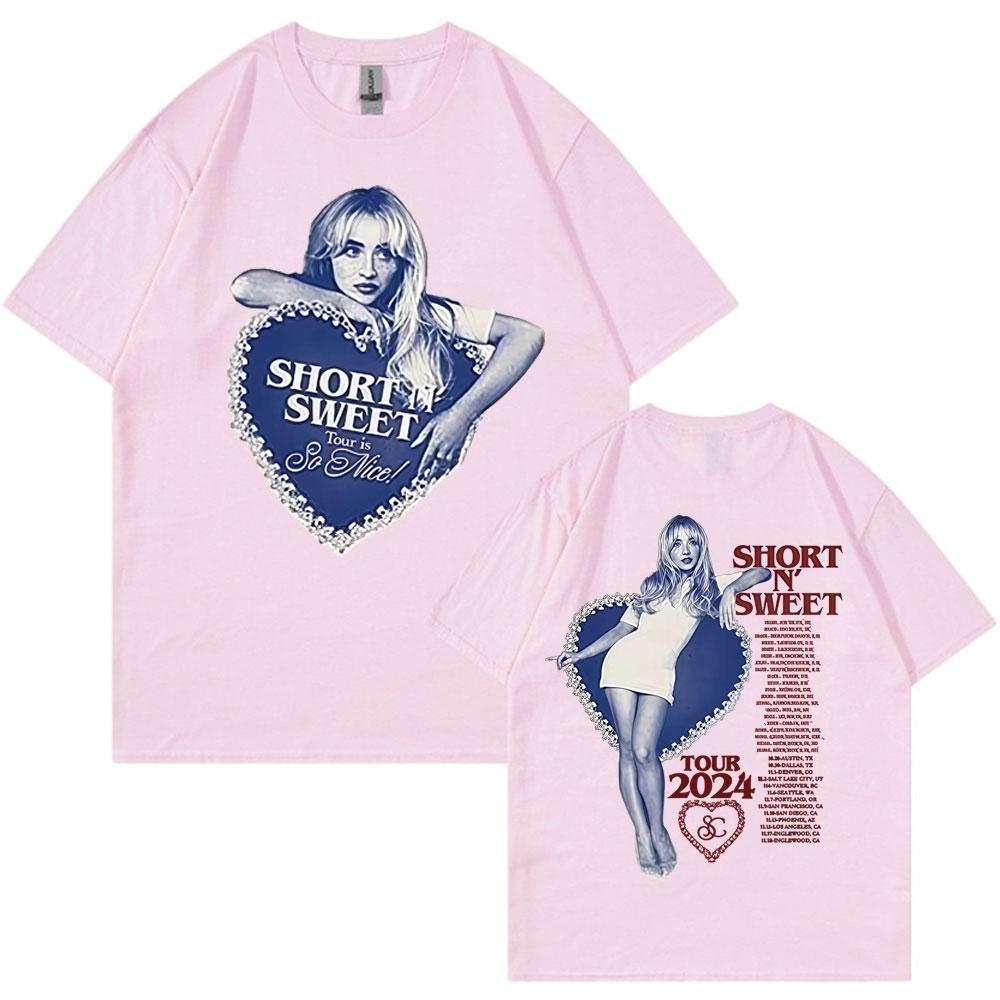 Sabrina Carpenter Short N' Sweet Tour 2024 Graphic T Shirt Men's Women's Clothing Fashion Aesthetics Harajuku Streetwear T-shirt