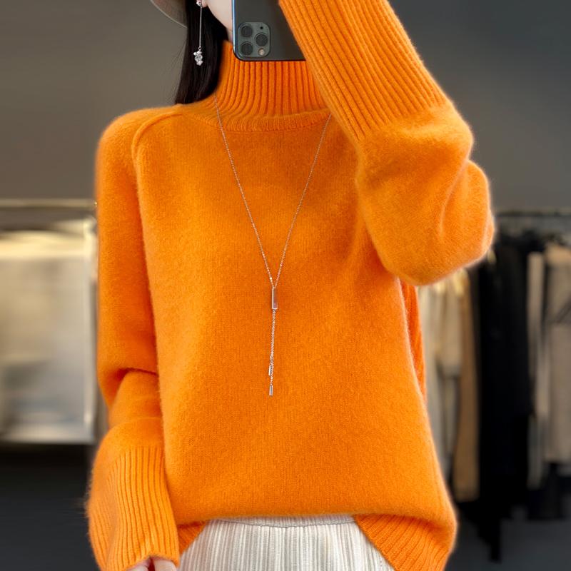 Женский кашемировый свитер Qinghe кашемир 30% кашемир 70% шерсть теплый и модный универсальный осенне-зимний