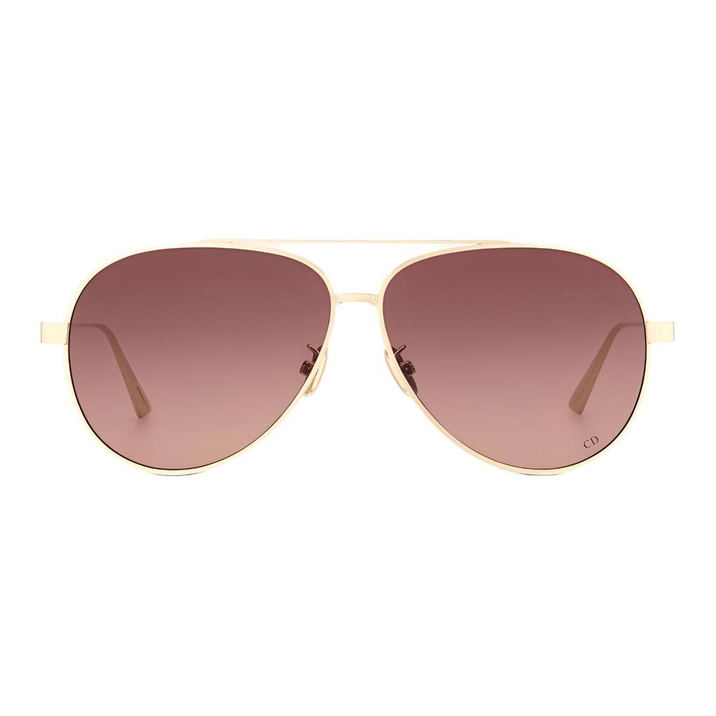 Dior Cannage Logo Pilot Sunglasses Unisex sunglasses Gold DIORCANNAGE-A1U-B0F2