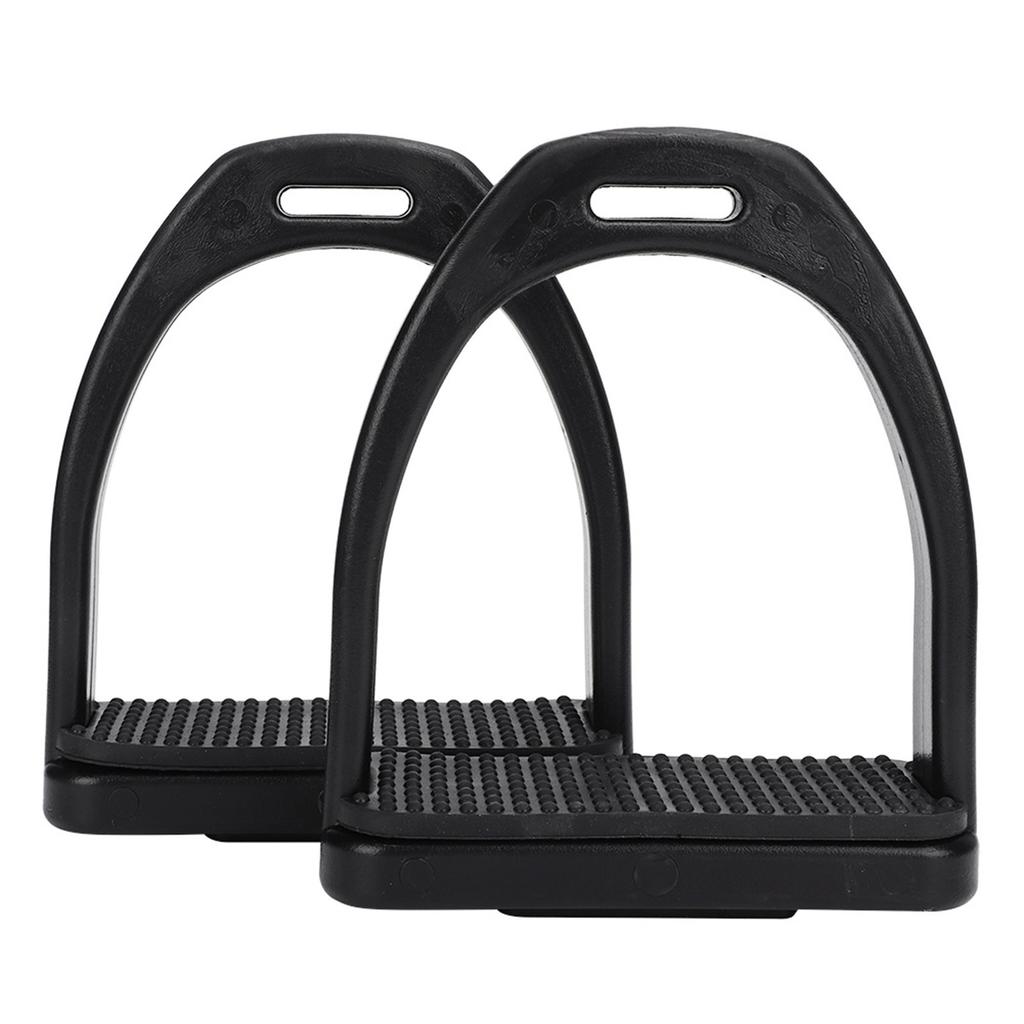 2 Pcs High Strength Plastics Stirrups with Black Non-slip Rubber Pad Horse Tool Accessories(large )