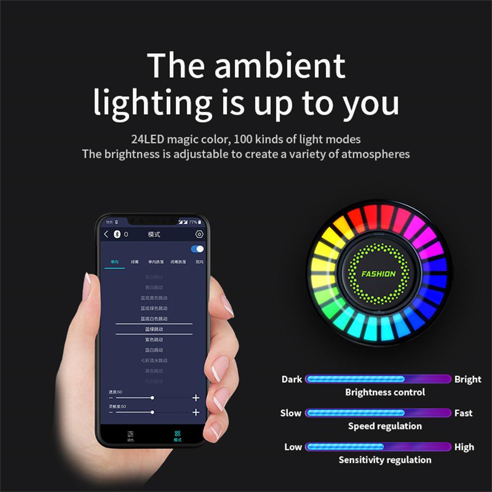 Автомобильная RGB подсветка в ритм музыки с управлением через приложение