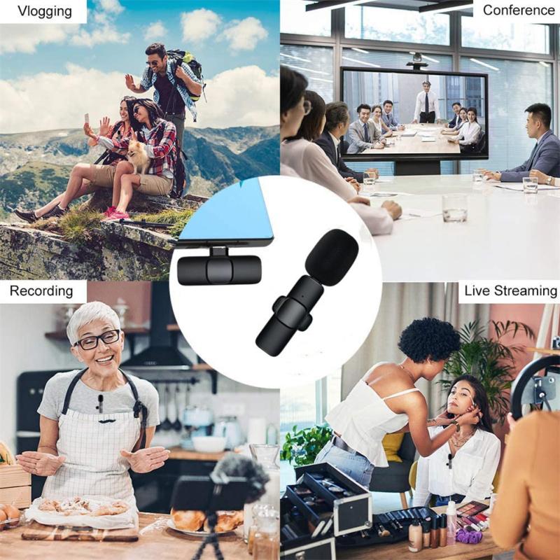 Wireless Lavalier Microphone Noise Reduction 48khz Real-time Radio Mini Type-c Mic Compatible For