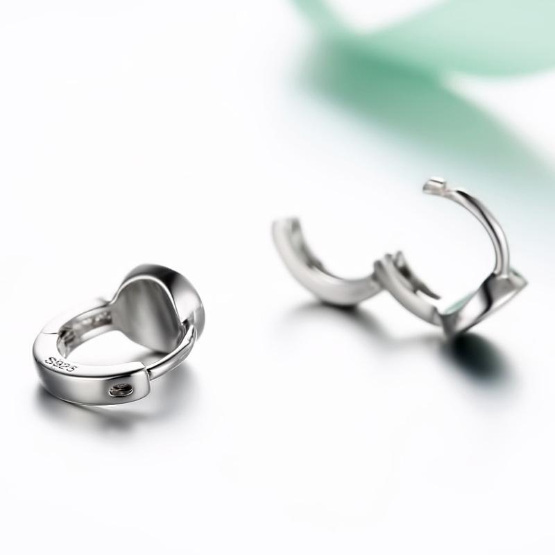 Женские корейские модные элегантные антиаллергенные 925 посеребренные мини-простые черные серьги, женские украшения для ушей, винтажные серьги, подарки