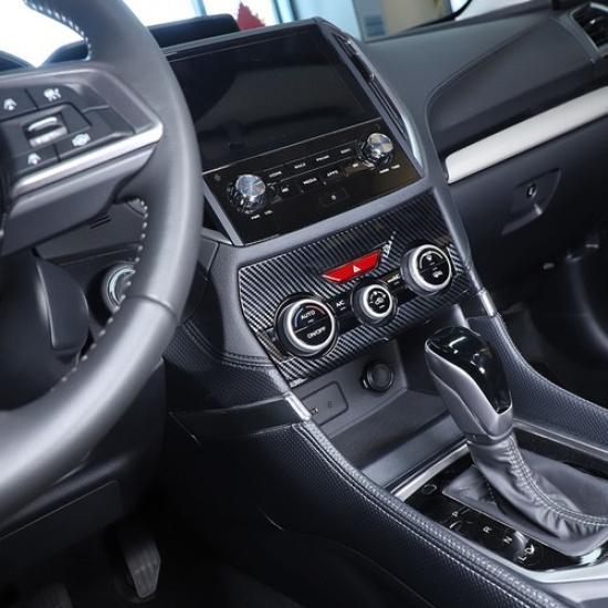 ABS Carbon Fiber AC Heater Air Condition Switch Cover For Subaru Forester 19-24