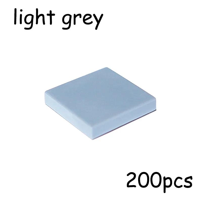 200PCS Flat Tile MOC Assemble Particles 3068 Size 2x2 Bricks Smooth 2*2 Building Blocks DIY Educational Creative Toy for Kids