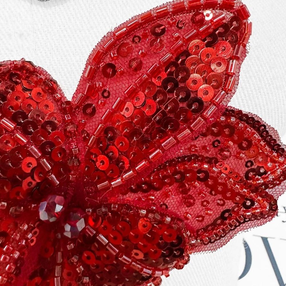 Кружевная Сетчатая Одежда с Заклепками Корсаж Трехмерный Цветок 3D Цветочная Аппликация Ткань