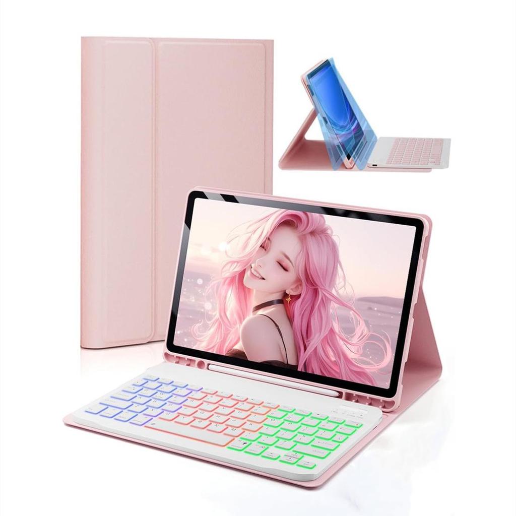 Чехол-клавиатура Bluetooth с подсветкой для Samsung Galaxy Tab A9, итальянская раскладка