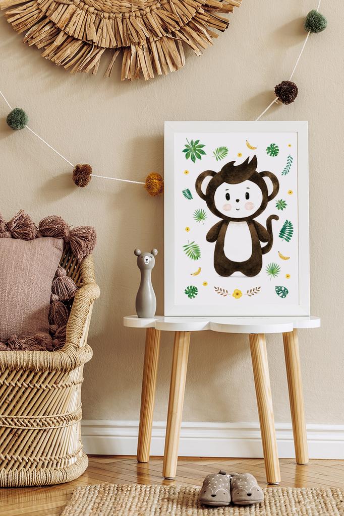 Plakat małpka małpa obrazki dla dzieci