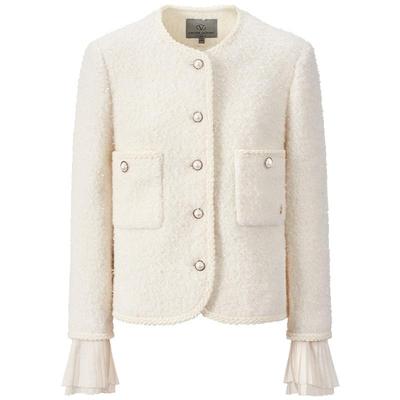 Женская короткая куртка GIOVANNI VALENTINO из искусственной овечьей шерсти