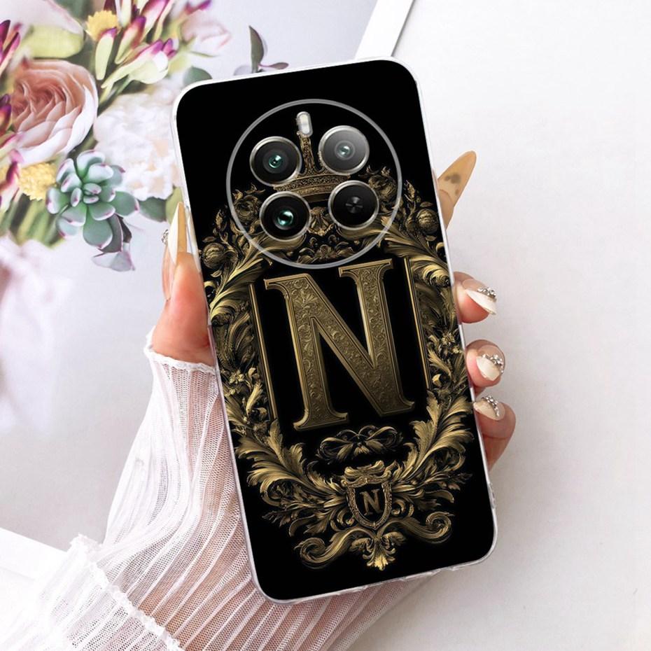 Модный Чехол-буквы Корона Для Realme 12 Pro+ / 12 Pro Мягкий Силиконовый ТПУ Задняя Крышка Для Realme 12Pro Plus 5G Чехлы для Телефона