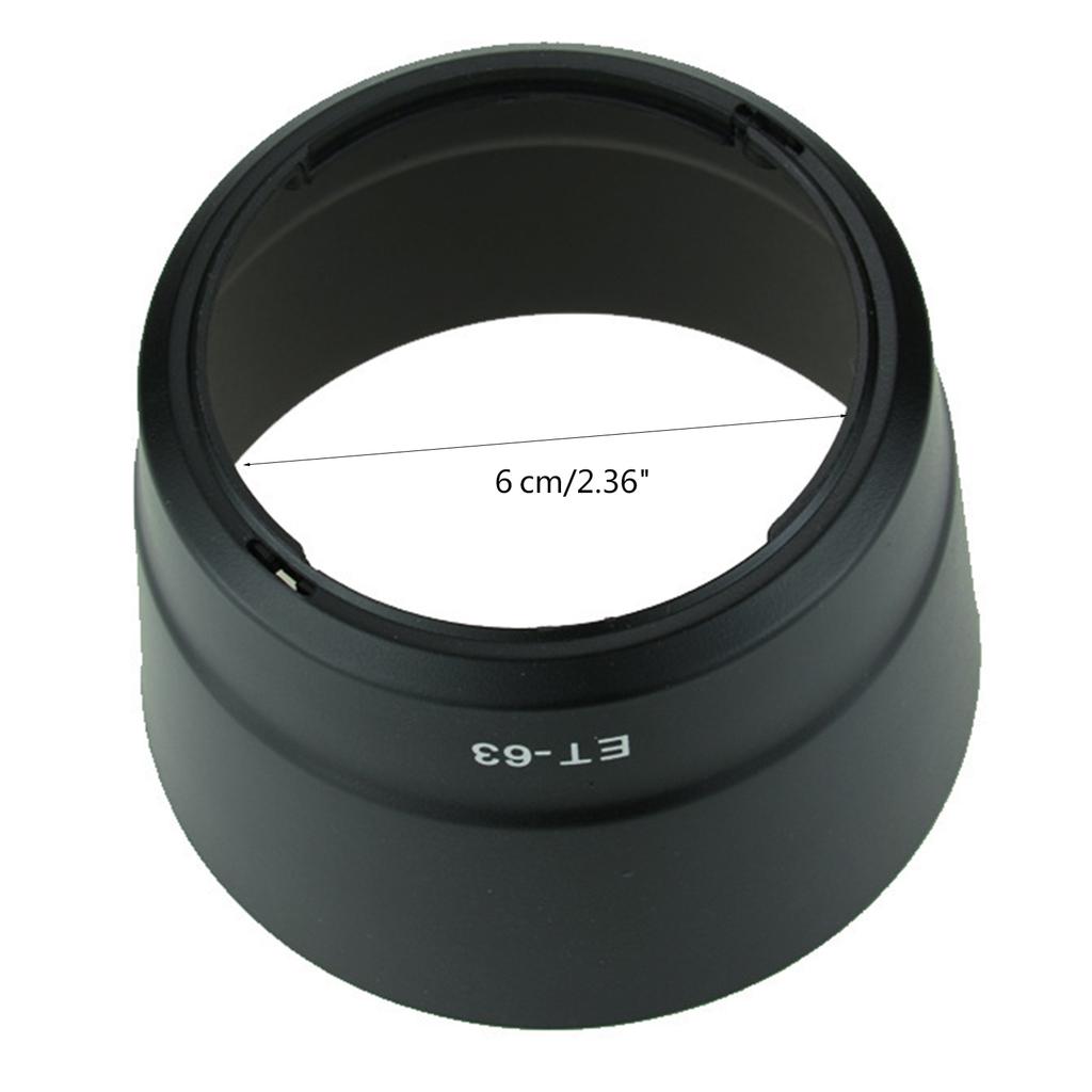 Blackout- Lens Hood Lens Cover Cap ET-63 60mm Lens Hood for 750D 760D 55-250mm STM Camera Lens Protector