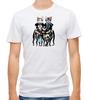 Fashion Cat Drawing Illustration Art Short Sleeve White T Shirt Men F430