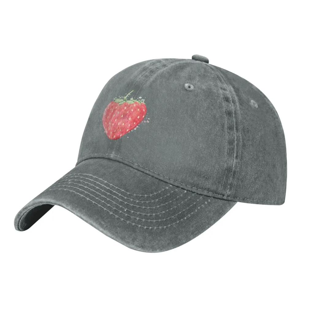 Delicious Strawberries Baseball Cap for Men Women Hats Denim Trucker Caps Dad Hat