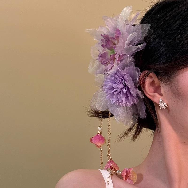 Заколка для волос в корейском стиле с бантом в горошек - Элегантная и универсальная