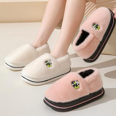 Модные хлопковые тапочки для женщин, подходящие для дома, комнатные, противоскользящие, обувь для послеродового периода, на толстой подошве, теплые, для пар, мужские тапочки