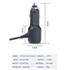 5 В 3,5 А двойной мини-USB / микро-USB порты кабель для видеорегистратора зарядное устройство для автомобиля DVR 3,5 м