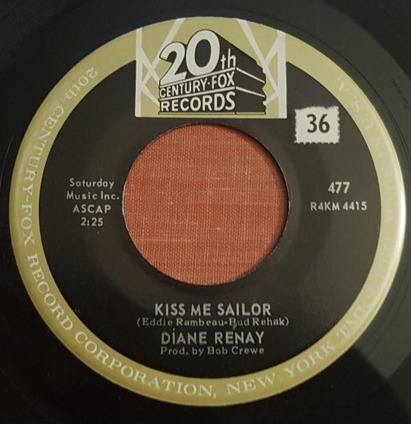 7-дюймовая пластинка DIANE RENAY Kiss Me Sailor 477 20th Century Fo 1964 US Pop Б/у