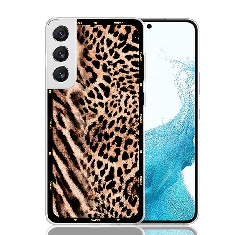 Чехол для телефона с леопардовым принтом для Samsung Galaxy S26 S25 Edge S24 S23 FE S22 Ultra S21 Plus S20 + Fundas Cover Coque Galaxy S2