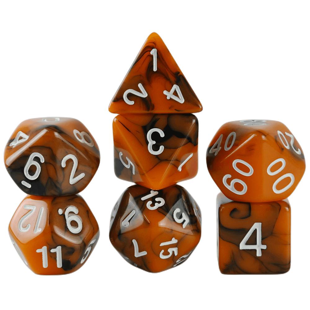 Набор многогранных игральных костей Dragon Game Magic Gathering Game Dice 7 шт. Набор игральных костей для смешивания цветов DND Dice Настольная игра Аксессуары