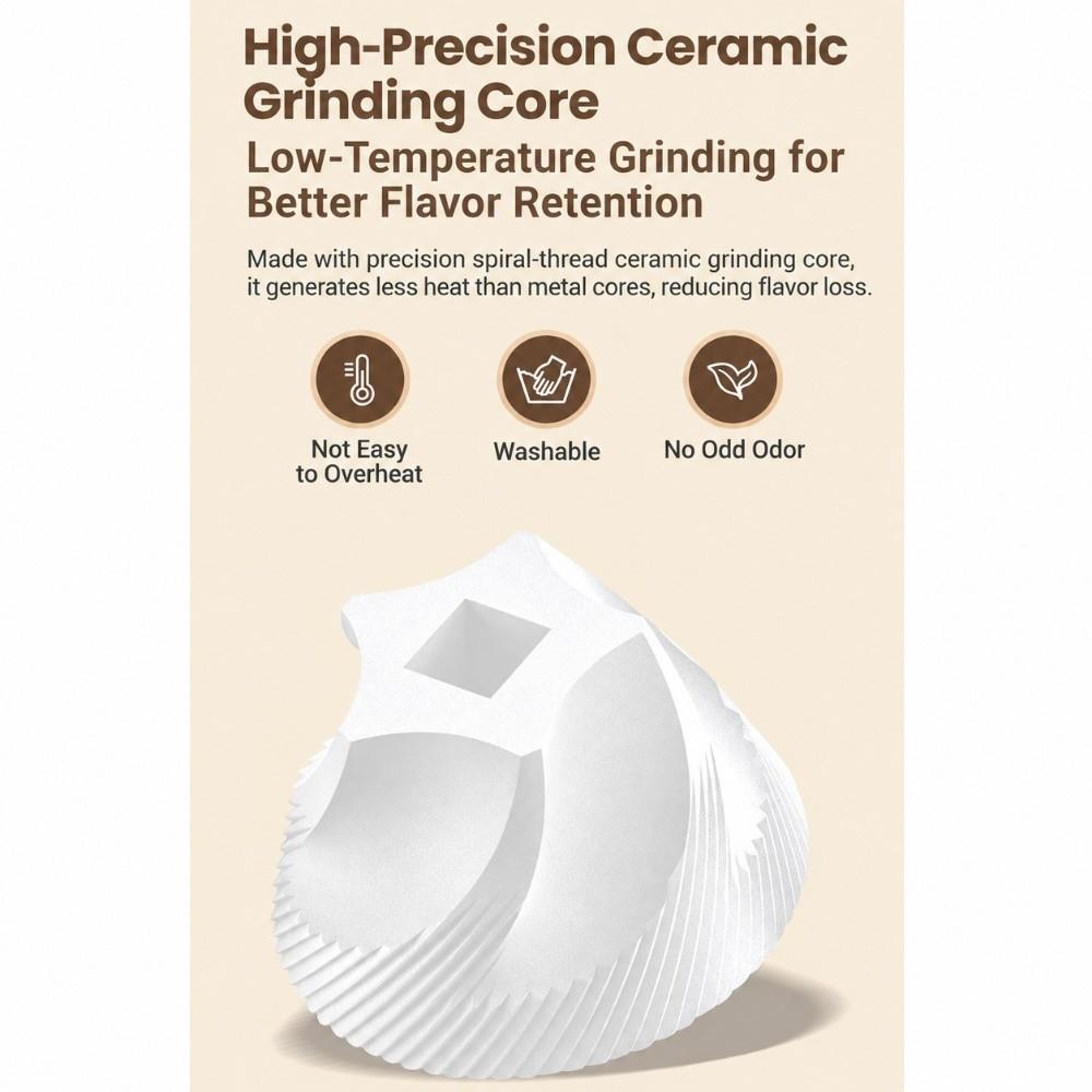 Ceramic Burr Mini Coffee Grinder USB Rechargeable Coffee Bean Grinder Hand Pour Coffee