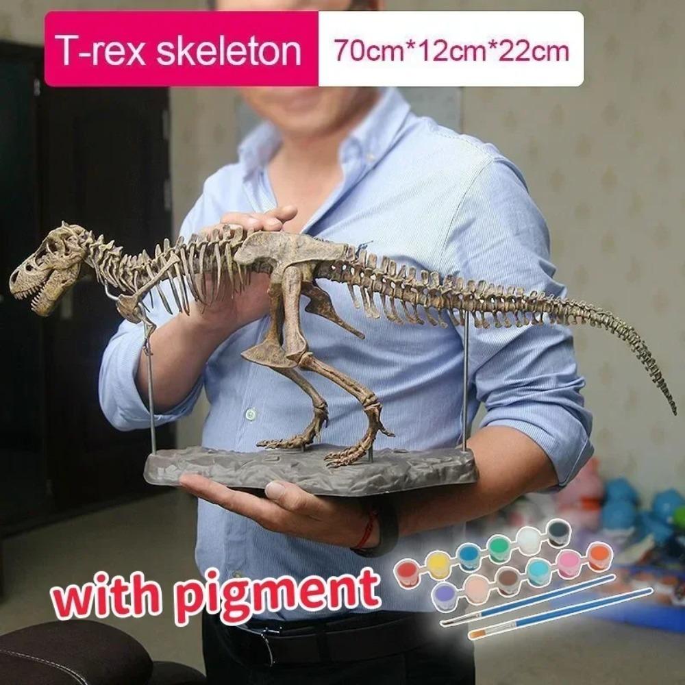 Большие DIY Игрушки-Скелеты Динозавров Украшение Симуляция Модели T-Rex Парк Скелетов Jurassi Ископаемый Дракон для Детей Мальчиков
