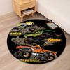 Truck Printed Round Rug Carpet Chair Rug Area Rug Entryway Doormats,for Office Chair Living Room Bedroom Kitchen Room.
