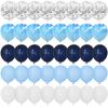 40Pcs Blue Balloons Set Agate Marble Metallic Confetti Balloon for Kids Birthday Party Baby Shower Graduation Decoration Wedding