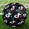 Neon Tiktok Logo Art Size 5 Soccer Balls, High-Quality, Anti-Slip, Protective Football, a Unique Gift Suitable for Birthdays, Christmas