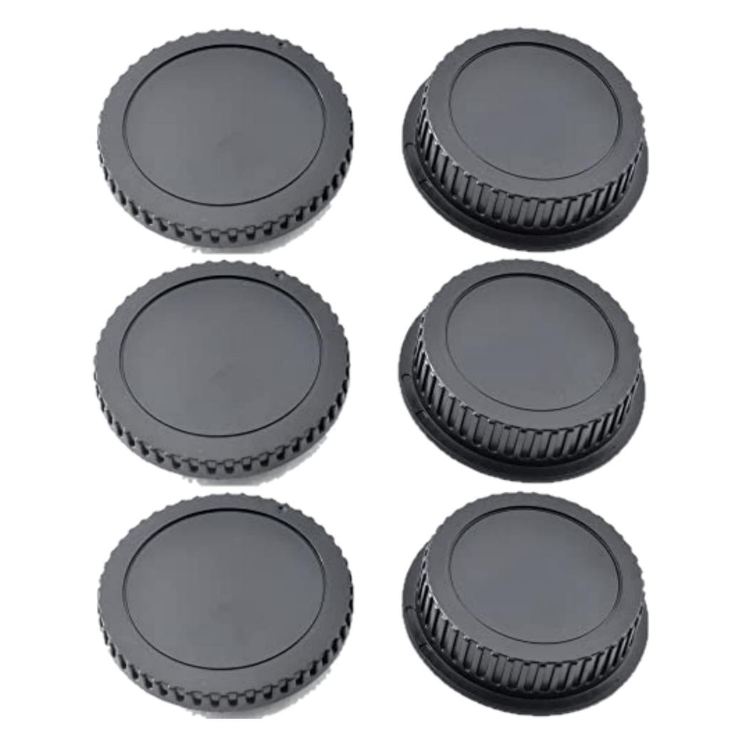 ATAK Compatible EF Lens Caps EF Body Caps for Canon EOS Series Mount Lenses 6 Caps/Rear (3 pieces) & (3 pieces) EF/EF-S (Total pieces)