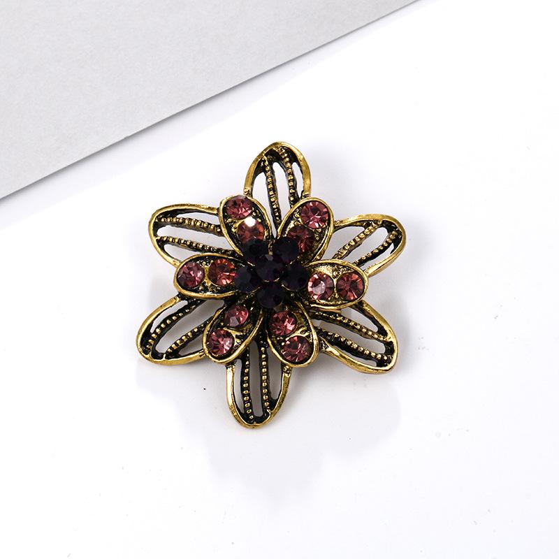 Pin Corsage Clothing with Crystal Brooch Wholesale Alloy Rhinestone Small Fashion Trade Card Accessories