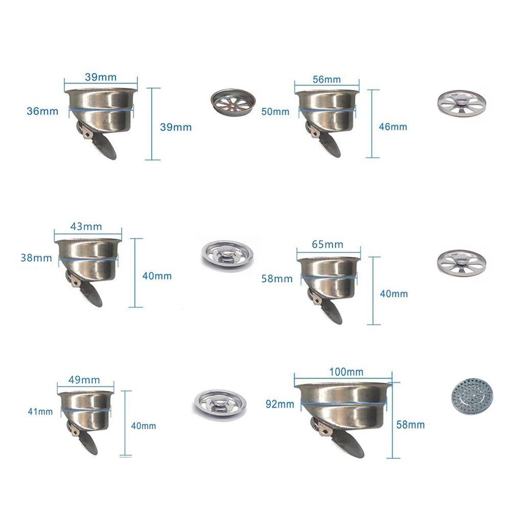 Hardware Accessories Stainless Steel Floor Drains Trap Hair Catcher Bathtub Ground Leakage Universal Sink Water Filter