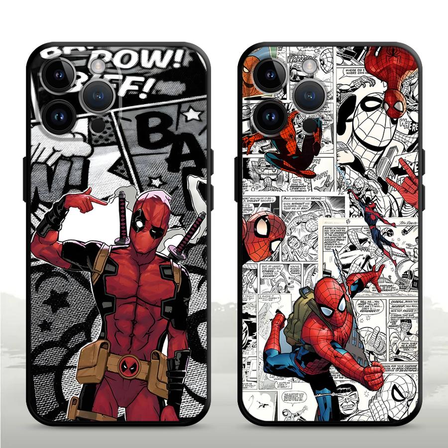 Marvel Comic Deadpool Чехол для телефона Чехол для телефона для Apple iPhone 16 15 Pro 7 8 Air XR XS MAX 11 17 Pro Max 12 14 13