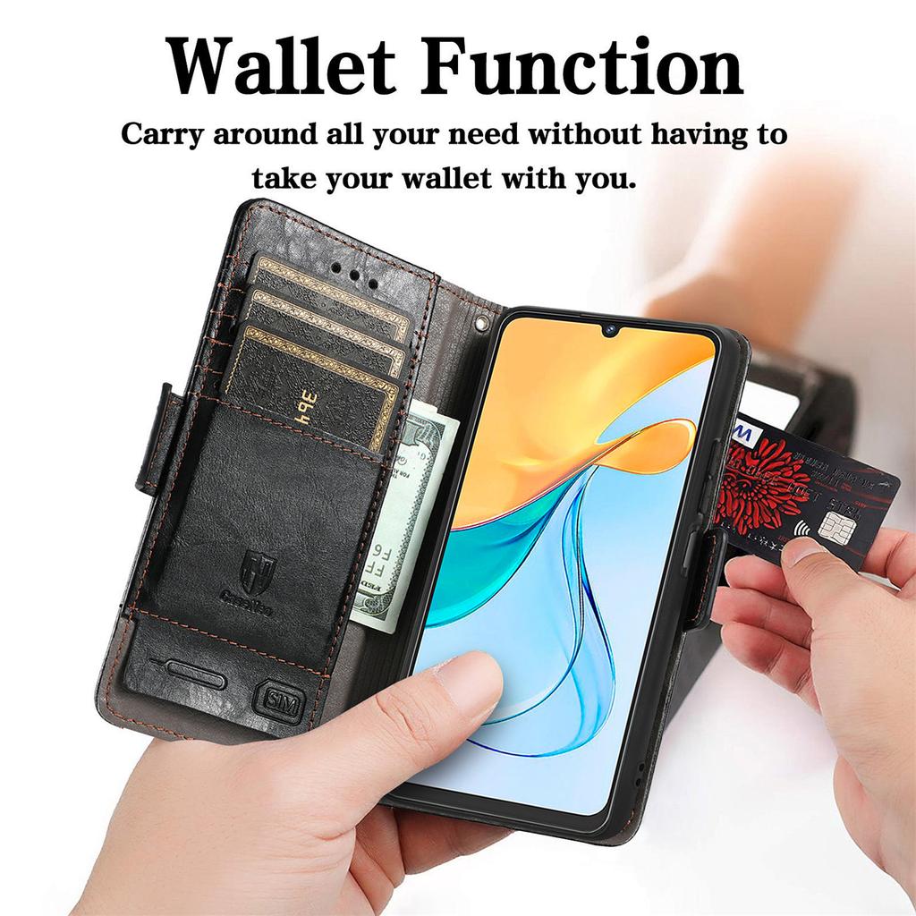 Для ZTE Blade V50 Vita Чехлы для телефона CASENEO PU Кожаный чехол-подставка с RFID-блокировкой Кошелек